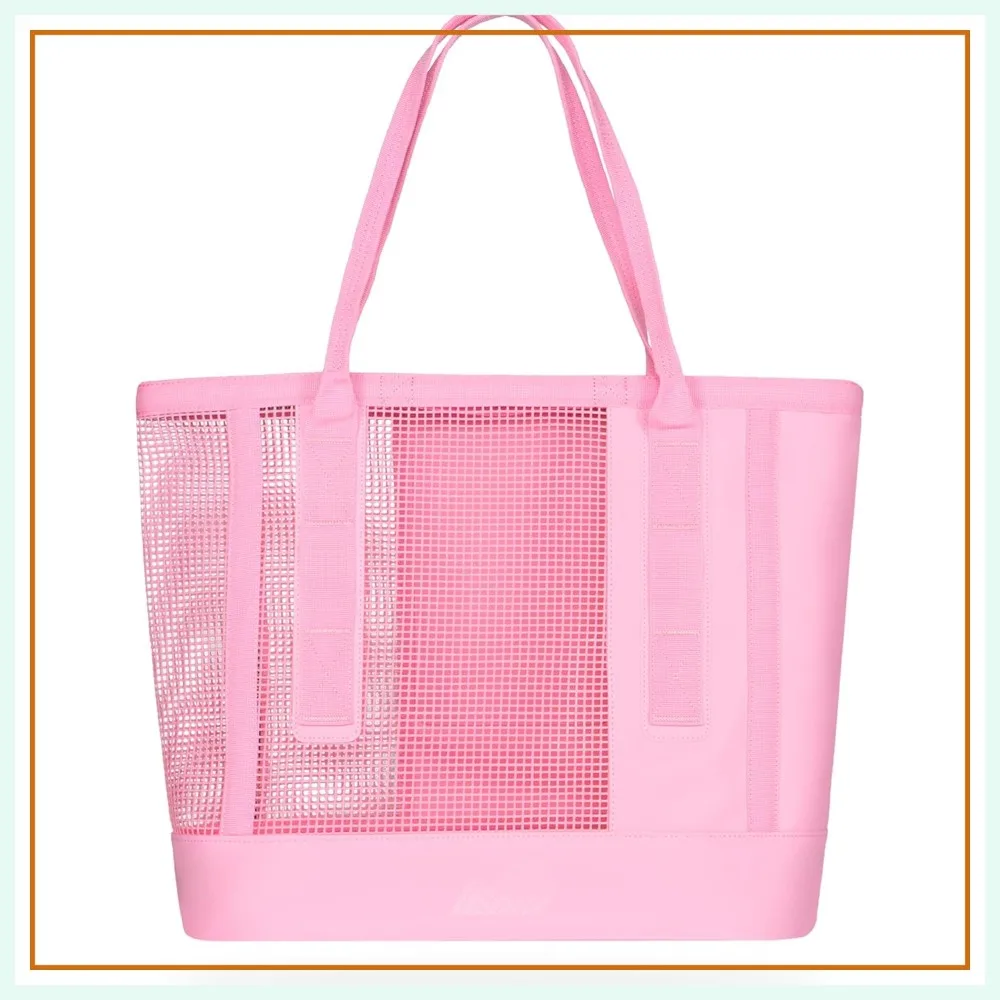 Lightweight Beach Tote Bag with Waterproof Bottom and Coated Mesh for Pool, Boat, Sports
Lightweight Beach Tote Bag with Waterproof Bottom and Coated Mesh for Pool, Boat, Sports