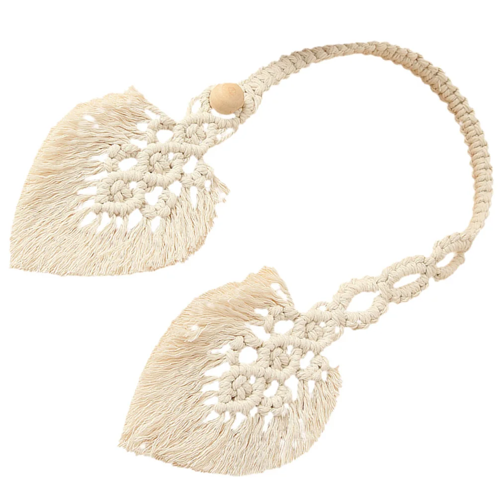 Curtain Tiebacks Home Supplies Bohemian Leaf Shaped Cotton Rope Wood Craft Practical Farmhouse Ties Drapes Holdbacks
Curtain Tiebacks Home Supplies Bohemian Leaf Shaped Cotton Rope Wood Craft Practical Farmhouse Ties Drapes Holdbacks