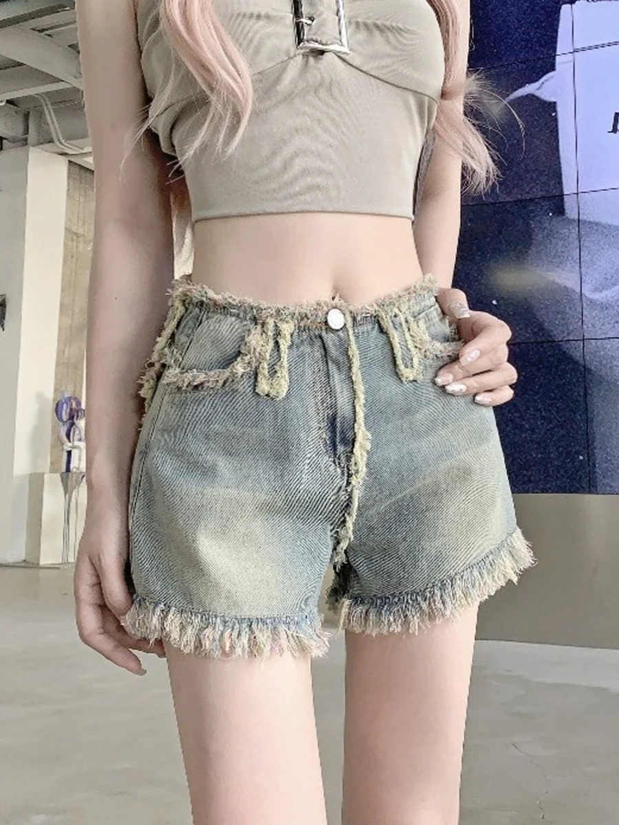 High Waist Bell Bottom Denim Shorts Women's American Style Slim Fit Straight Leg Jeans Summer New Arrival Blue Jeans
High Waist Bell Bottom Denim Shorts Women's American Style Slim Fit Straight Leg Jeans Summer New Arrival Blue Jeans