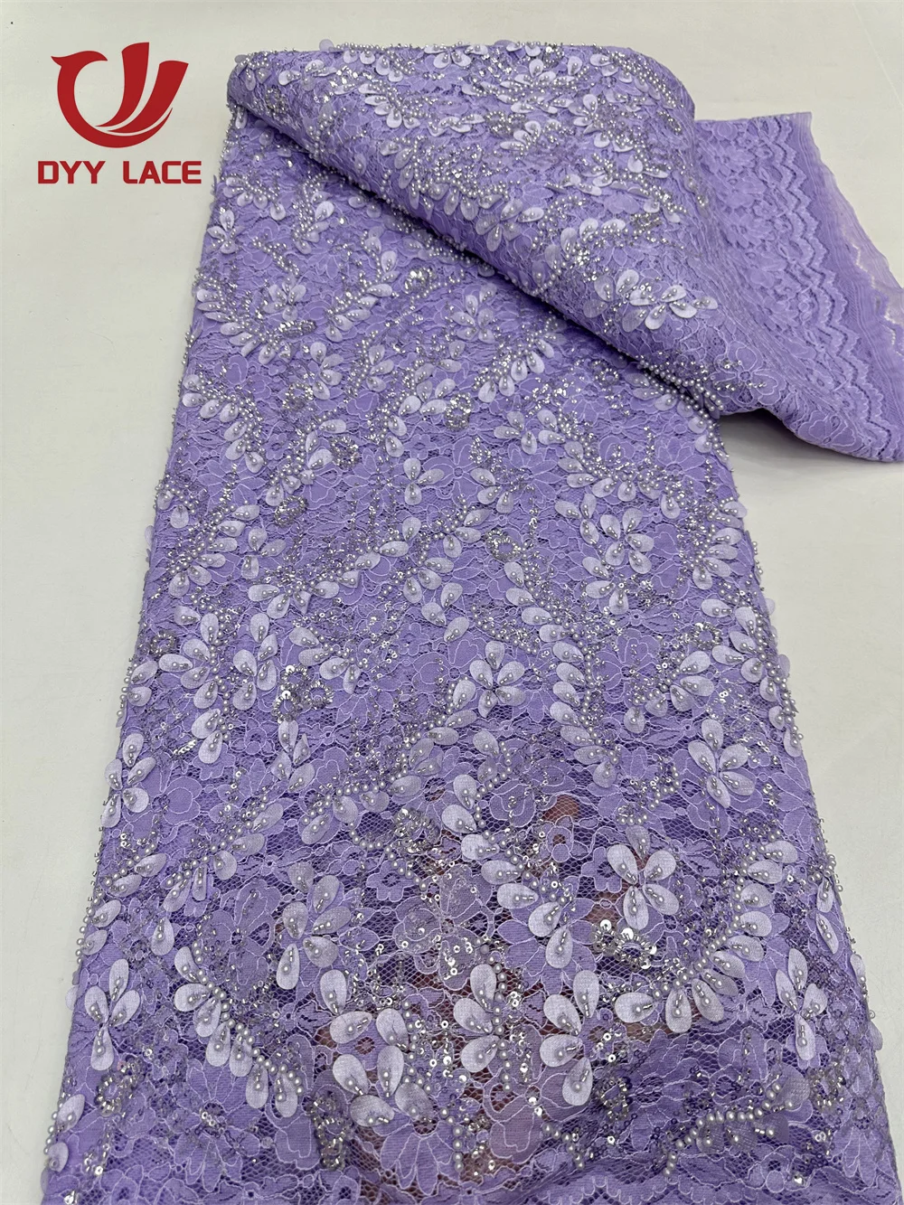 Luxury French 3D Beaded Tulle Lace Fabric 2024 High Quality African Groom Lace Fabrics With Sequins For Evening Party Dresses
Luxury French 3D Beaded Tulle Lace Fabric 2024 High Quality African Groom Lace Fabrics With Sequins For Evening Party Dresses