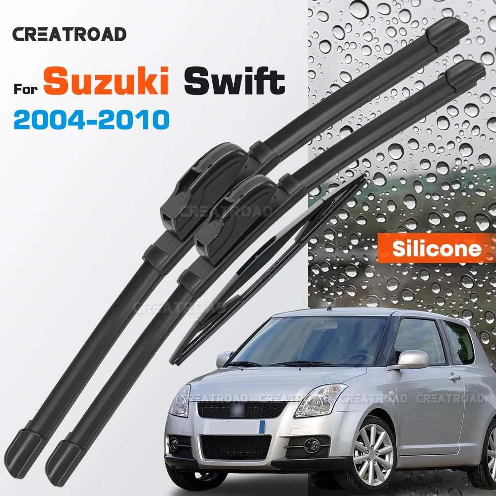 Silicone Wiper Blades Fit For Suzuki Swift 2004 2005 2006 2007 2008 2009 2010 Coated Windshield Wipers 21"+18"+10"
Silicone Wiper Blades Fit For Suzuki Swift 2004 2005 2006 2007 2008 2009 2010 Coated Windshield Wipers 21"+18"+10"