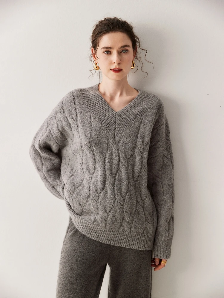 Women clothing 100% Cashmere Sweater High Quality Autumn Winter V-neck Pullover Thick Soft Basic Clothing Cashmere Knitwear Tops 
Women clothing 100% Cashmere Sweater High Quality Autumn Winter V-neck Pullover Thick Soft Basic Clothing Cashmere Knitwear Tops