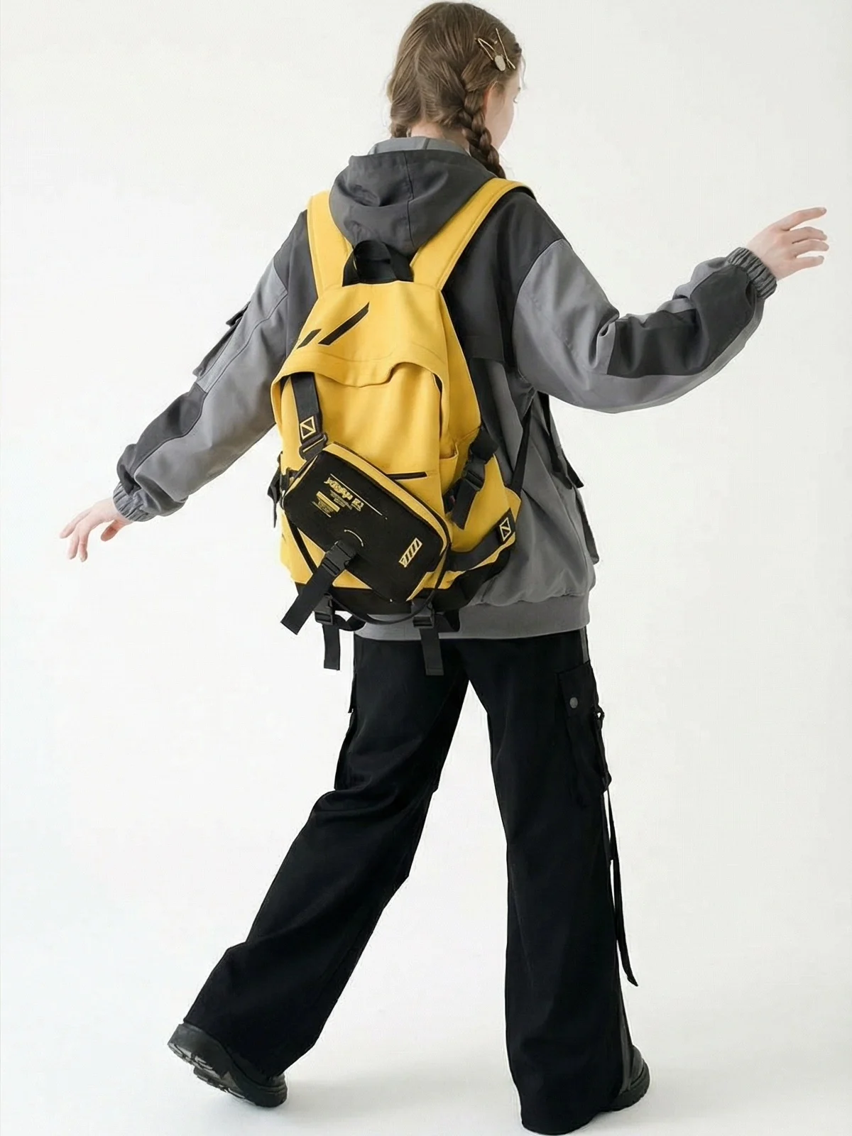 YONAIGA Original Large Capacity Fashionable Color Block Backpack Student Bookbag Double Shoulder Bag Soft Canvas Daily Use
YONAIGA Original Large Capacity Fashionable Color Block Backpack Student Bookbag Double Shoulder Bag Soft Canvas Daily Use