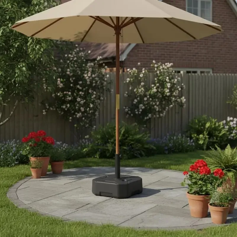 Square Garden Parasol Base, Garden Umbrella Stand Heavy Duty Parasol Base, Filled Up to 25kg with Stand or 20kg with Water fo
Square Garden Parasol Base, Garden Umbrella Stand Heavy Duty Parasol Base, Filled Up to 25kg with Stand or 20kg with Water fo