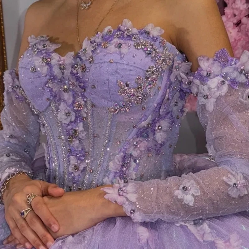 Очаровательное сиреневое платье Quinceanera по индивидуальному заказу, бальное платье с цветочной аппликацией, женское платье для выпускного вечера, милое платье Quinceanera для девочек 15–16 2025 г.
Очаровательное сиреневое платье Quinceanera по индивидуальному заказу, бальное платье с цветочной аппликацией, женское платье для выпускного вечера, милое платье Quinceanera для девочек 15–16 2025 г.