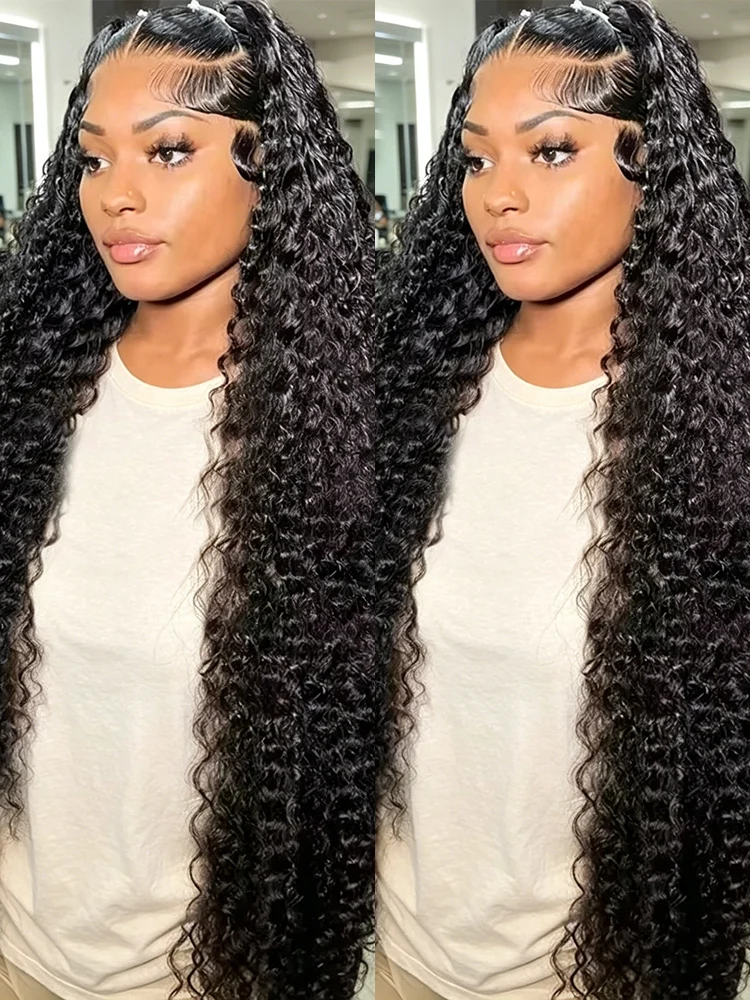 13x6 Curly Human Hair Wigs Deep Wave Brazilian HD Lace Frontal Wigs 30 40 Inch Water Wave Lace Front Wigs For Women 250% Density
13x6 Curly Human Hair Wigs Deep Wave Brazilian HD Lace Frontal Wigs 30 40 Inch Water Wave Lace Front Wigs For Women 250% Density