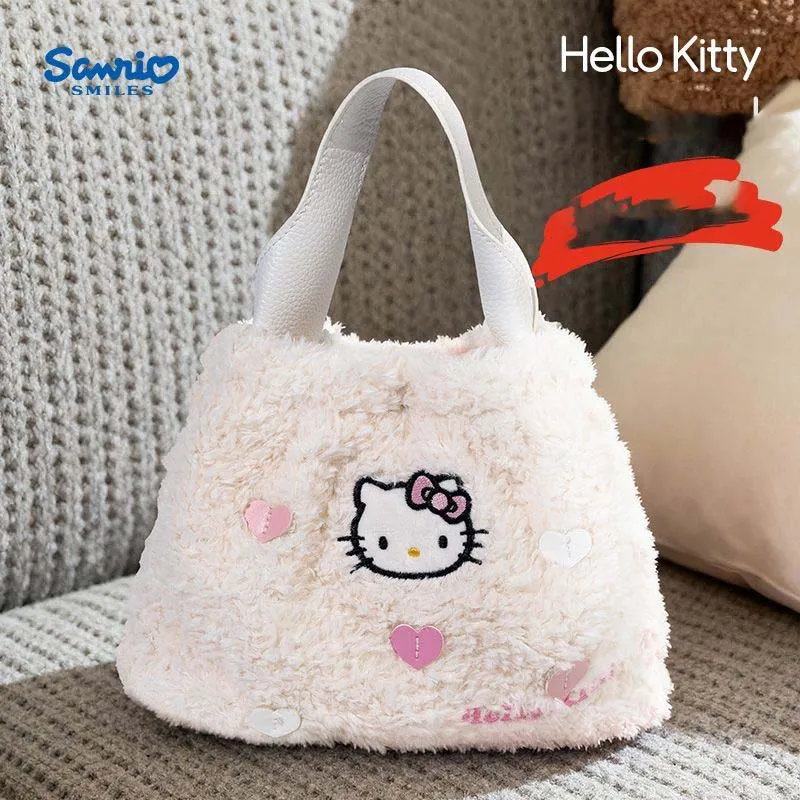 Licensed Sanrio Plush Hand Bag Cute Hello Kitty My Melody Cinnamoroll Kuromi Embroidery Heart Decor Soft Handbag for Girls Daily
Licensed Sanrio Plush Hand Bag Cute Hello Kitty My Melody Cinnamoroll Kuromi Embroidery Heart Decor Soft Handbag for Girls Daily