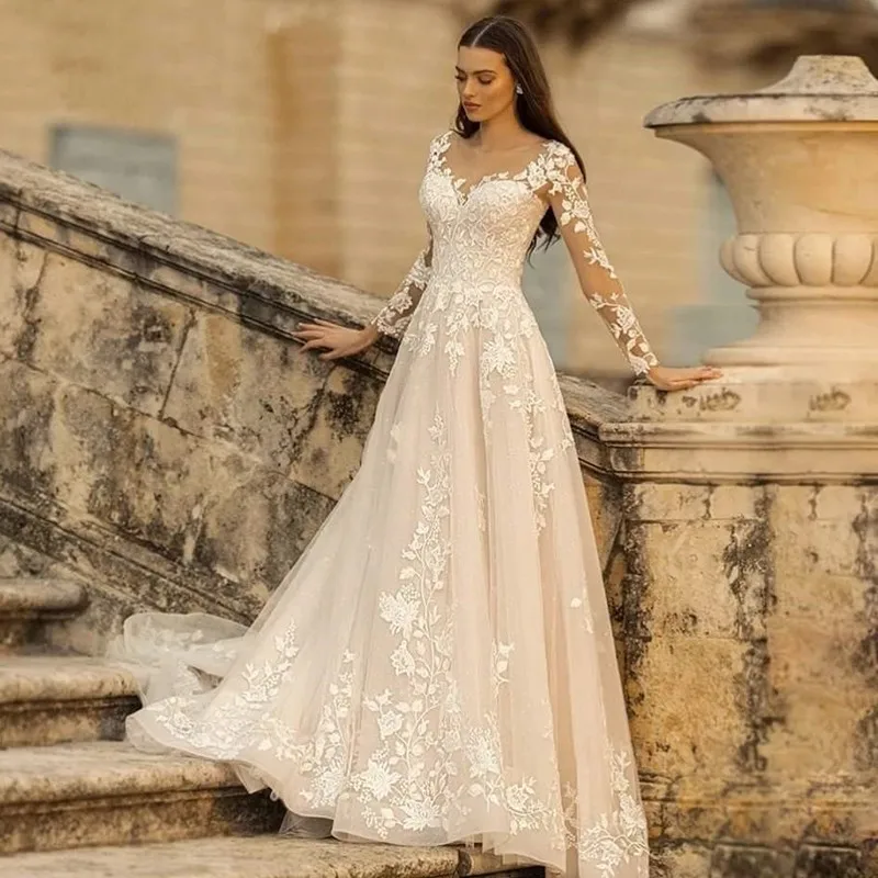 2023 New Long Sleeve Wedding Dress V-neck With Court Train Luxury Lace A-line Robe De Mariee Plus Size Vestido De Noiva
2023 New Long Sleeve Wedding Dress V-neck With Court Train Luxury Lace A-line Robe De Mariee Plus Size Vestido De Noiva