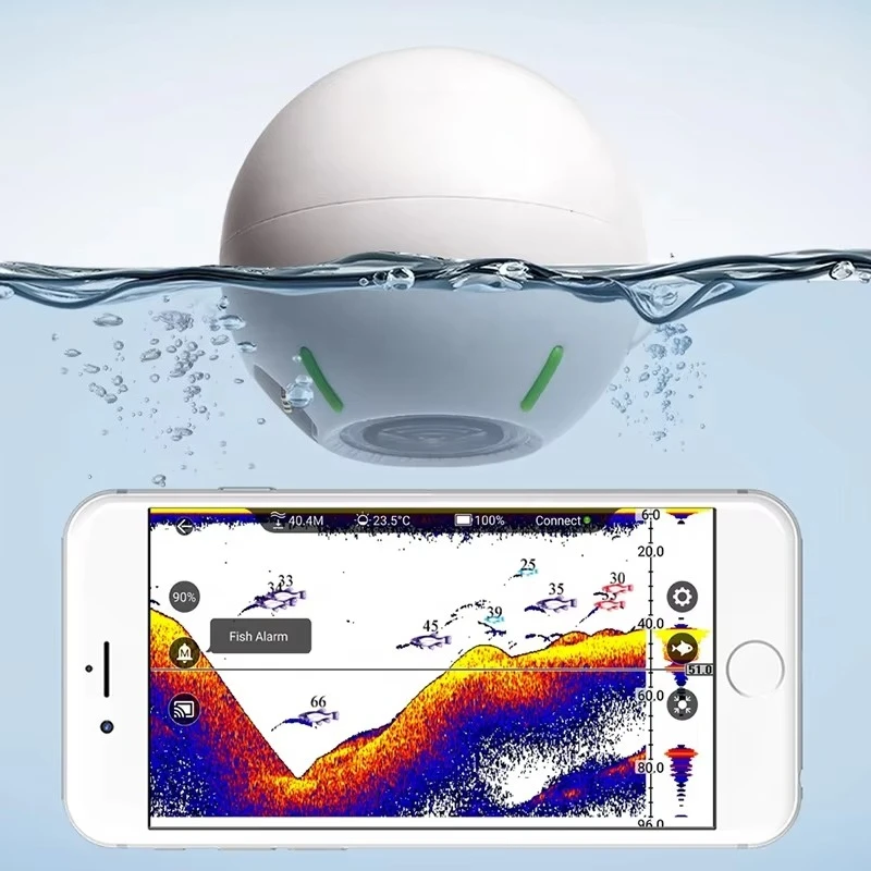 Fish Finders 125KHz Depth 0.6-40m Range 50m Mini Wireless Portable Sonar Fish Finder
Fish Finders 125KHz Depth 0.6-40m Range 50m Mini Wireless Portable Sonar Fish Finder