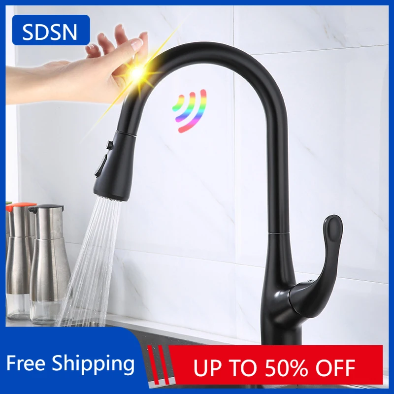 black Touch on Kitchen Fauct quality brass hot cold pull out kitchen sink mixer tap sensitive sensor touch on kitchen faucets
black Touch on Kitchen Fauct quality brass hot cold pull out kitchen sink mixer tap sensitive sensor touch on kitchen faucets
