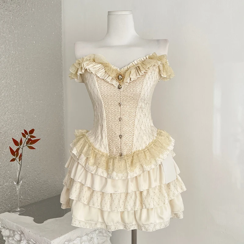 Women's Y2K Kawaii 2-Piece Set - Sleeveless Beaded Cropped Top & Mini Skirt Retro Emo Aesthetic Ruffles Outfit Fashion Lace Suit
Women's Y2K Kawaii 2-Piece Set - Sleeveless Beaded Cropped Top & Mini Skirt Retro Emo Aesthetic Ruffles Outfit Fashion Lace Suit