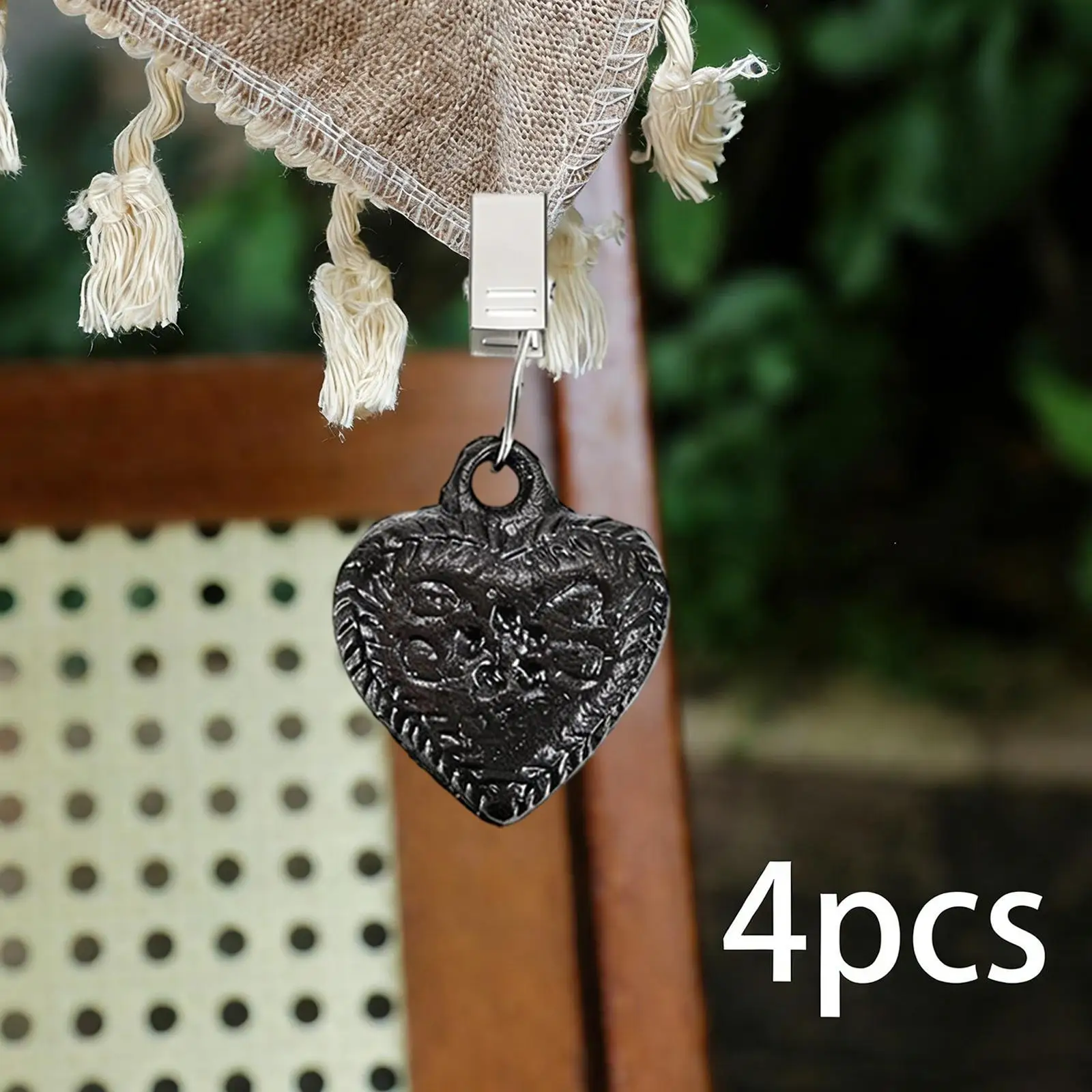 4 Pieces Heart Shaped Tablecloth Weights Clips Multifunctional Antique Windproof Table Covers Clamp for Outdoor Garden Picnic
4 Pieces Heart Shaped Tablecloth Weights Clips Multifunctional Antique Windproof Table Covers Clamp for Outdoor Garden Picnic