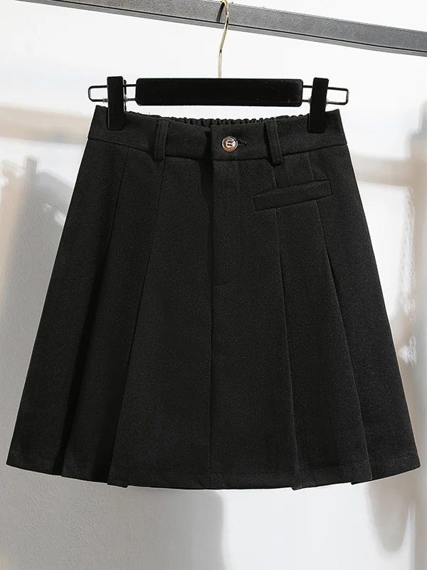 Корейские шерстяные плиссированные юбка-брюки с высокой талией для женщин, осенне-зимний модный комплект из двух предметов, большие размеры
Корейские шерстяные плиссированные юбка-брюки с высокой талией для женщин, осенне-зимний модный комплект из двух предметов, большие размеры