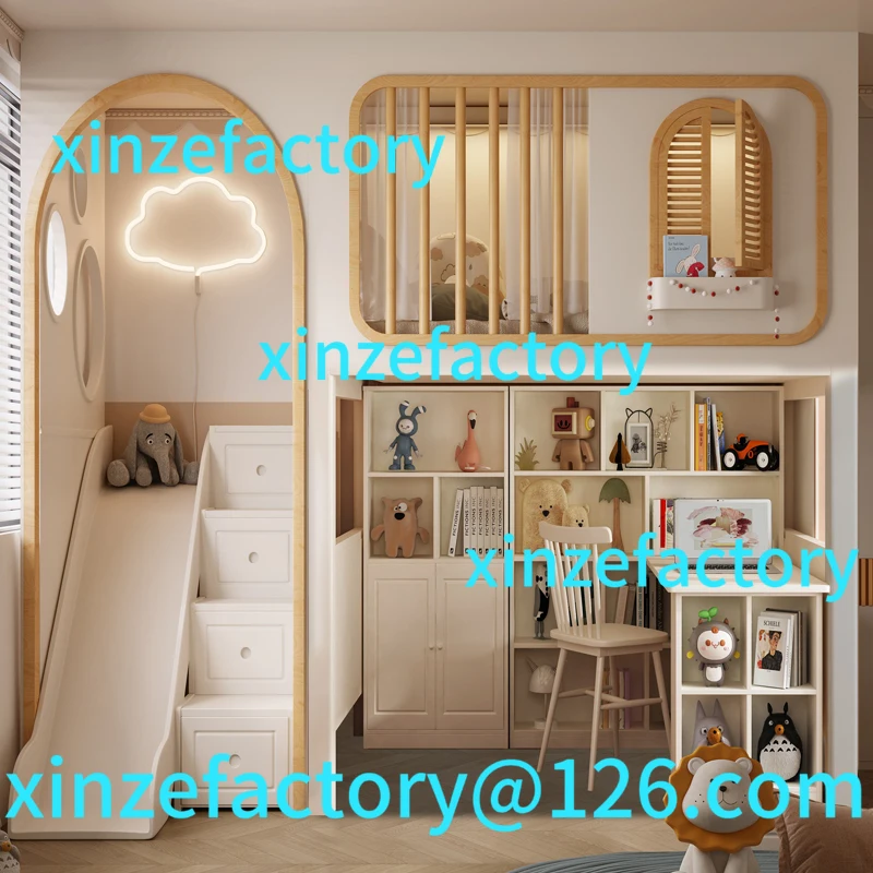 Customizable children High and low bed with desk Wardrobe integrated staggered combination
Customizable children High and low bed with desk Wardrobe integrated staggered combination