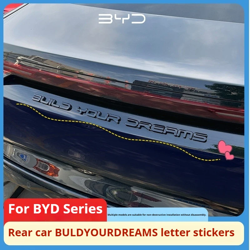 For BYD Series Buld Your Dreams Car Rear Letter Color Change Sticker for Seagull Seal Handmi Qin Qin/song Plus Song Pro Song Max
For BYD Series Buld Your Dreams Car Rear Letter Color Change Sticker for Seagull Seal Handmi Qin Qin/song Plus Song Pro Song Max