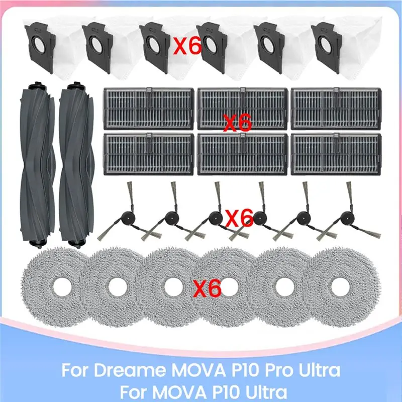 A67M-26PCS Fordreame Mova P50 Pro Ultra/ P10 Pro Ultra/ P10 Ultra Accessories Kit Brush Hepa Filter Mop Cloth Dust Bag Parts
A67M-26PCS Fordreame Mova P50 Pro Ultra/ P10 Pro Ultra/ P10 Ultra Accessories Kit Brush Hepa Filter Mop Cloth Dust Bag Parts