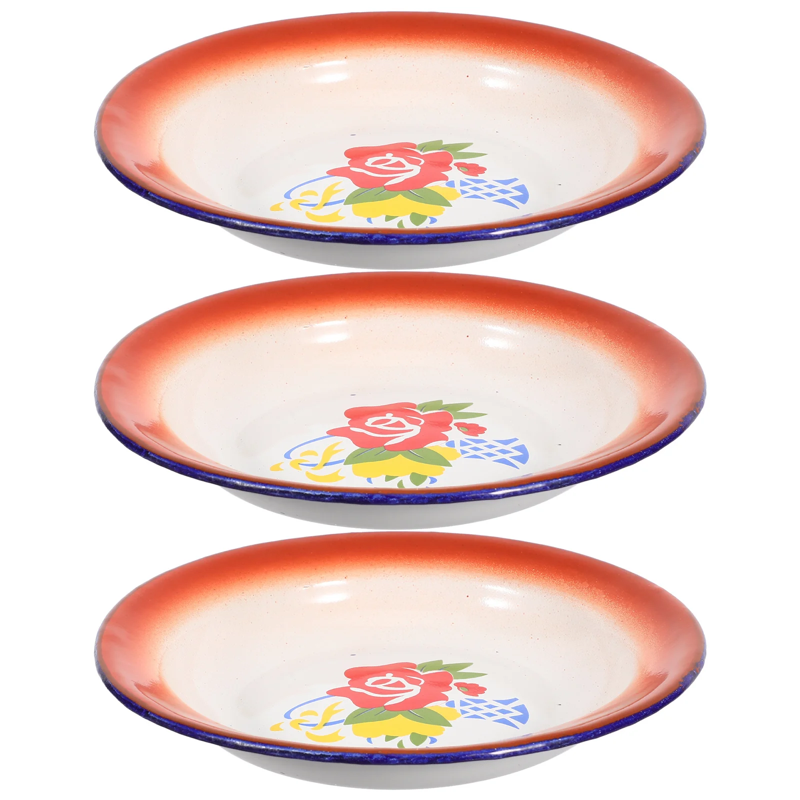 3pcs Vintage Enamel Plate Red Chinese Style Flower Pattern Serving Dish For Dessert Fruit Snack Salad Tableware
3pcs Vintage Enamel Plate Red Chinese Style Flower Pattern Serving Dish For Dessert Fruit Snack Salad Tableware