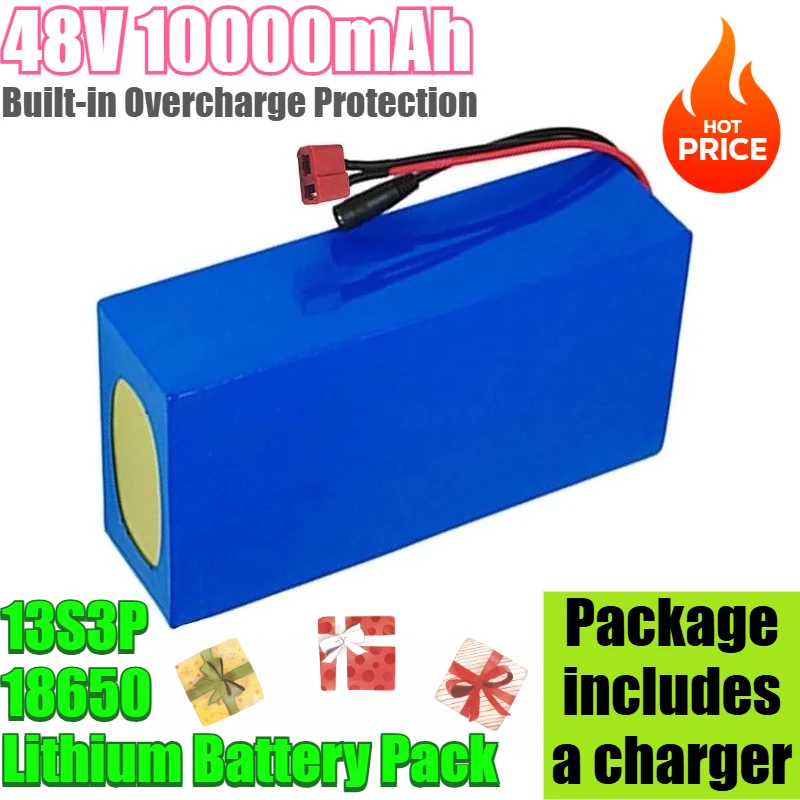 13S3P 48V 10000mAh 18650 Lithium Battery Pack,Built-in Overcharge Protection,for Electric Bicycle
13S3P 48V 10000mAh 18650 Lithium Battery Pack,Built-in Overcharge Protection,for Electric Bicycle