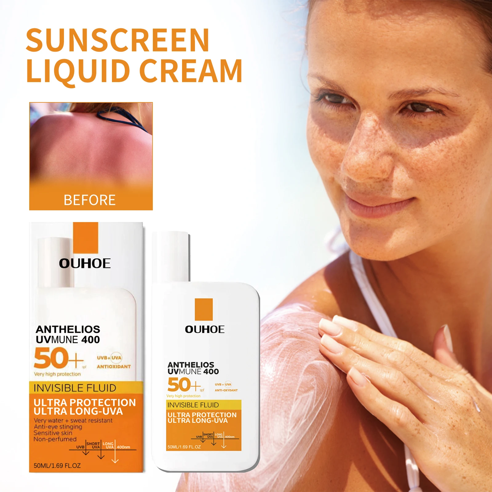 Travel Size Body Sunscreen Broad Spectrum Sunscreen SPF 50+ Waterproof Sunscreen Sweat-proof Oil-free Sunscreen Lotion
Travel Size Body Sunscreen Broad Spectrum Sunscreen SPF 50+ Waterproof Sunscreen Sweat-proof Oil-free Sunscreen Lotion