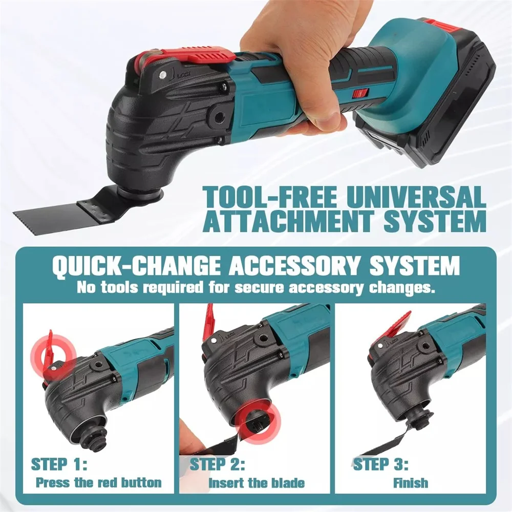Cordless Oscillating Multi function tool Electric Saw With Trimmer /Shovel/Cutting Woodworking Speed Tool Kit for Makita Battery
Cordless Oscillating Multi function tool Electric Saw With Trimmer /Shovel/Cutting Woodworking Speed Tool Kit for Makita Battery
