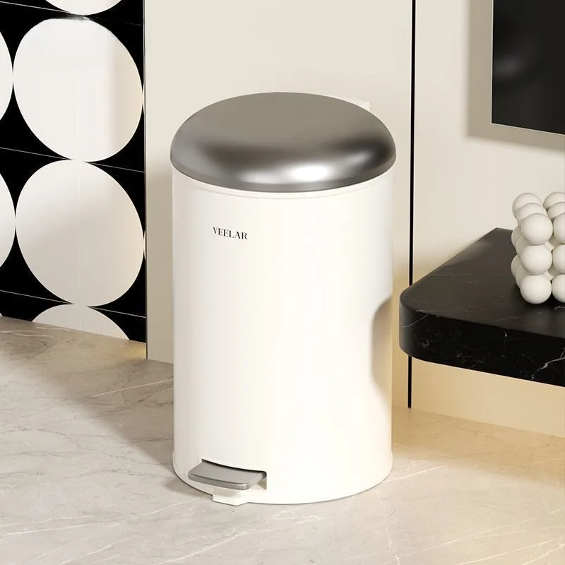Pedal Trash Can Round Bathroom Trash Cans Luxury Bedroom Litter Bins Large Capacity Living Room Dustbin with Lid Home Cleaning
Pedal Trash Can Round Bathroom Trash Cans Luxury Bedroom Litter Bins Large Capacity Living Room Dustbin with Lid Home Cleaning