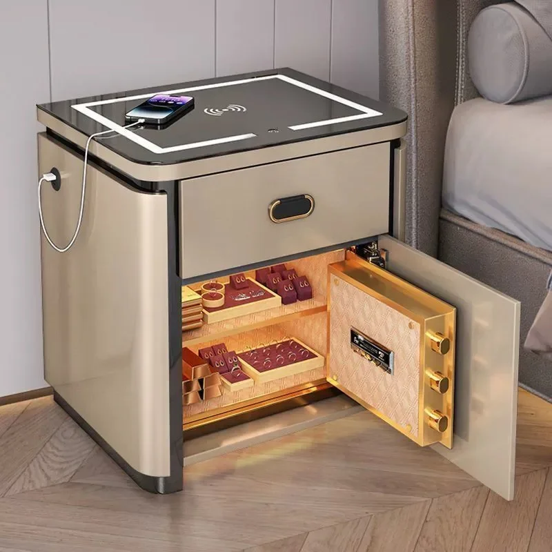 Smart Bed Side Storage Table Wireless Charging 3 Drawers Safe Fingerprint Lock Led Light Cabinet Bedroom Furniture Wholesale
Smart Bed Side Storage Table Wireless Charging 3 Drawers Safe Fingerprint Lock Led Light Cabinet Bedroom Furniture Wholesale