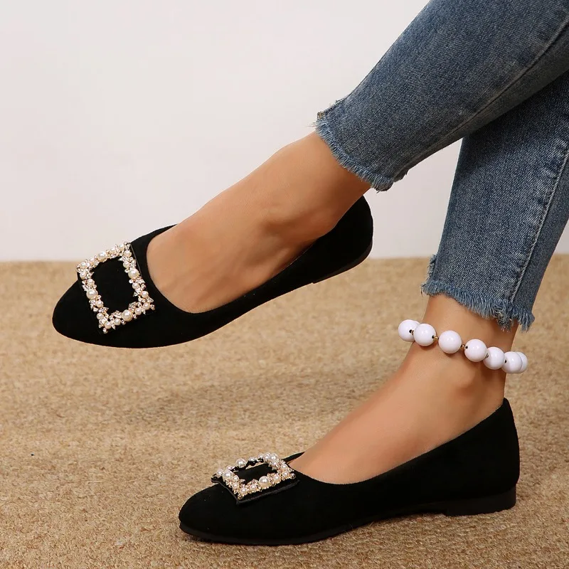 Rhinestone Ladies Footwear Low Heel Elegant Women's Flat Shoes Diamond with Crystals Casual High Quality Harajuku Korean Style
Rhinestone Ladies Footwear Low Heel Elegant Women's Flat Shoes Diamond with Crystals Casual High Quality Harajuku Korean Style