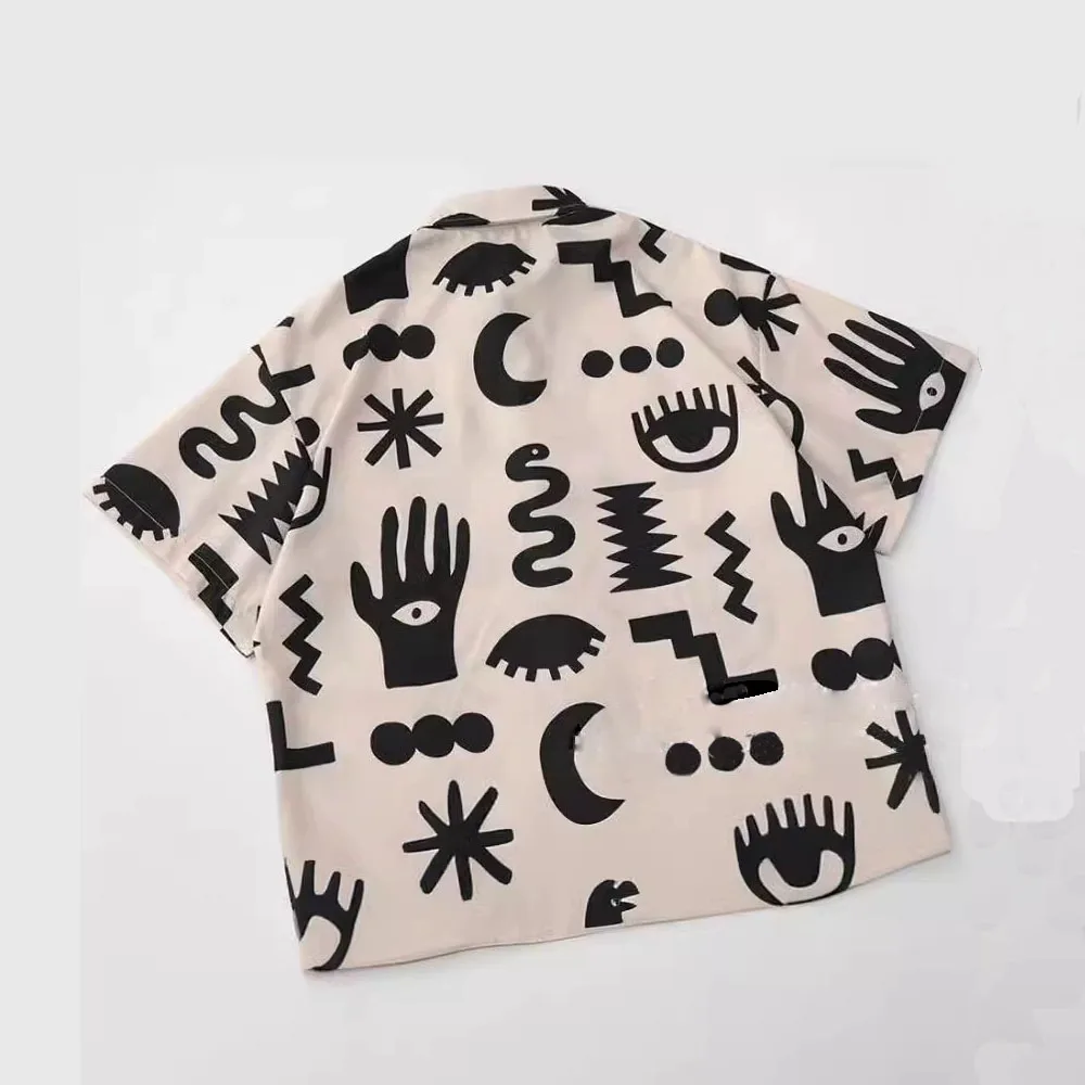 Shirts For Man Original Design Pictographic Printed Shirt Loose Versatile Couple Short Sleeve Palm Pattern Tee Beach Holiday Top
Shirts For Man Original Design Pictographic Printed Shirt Loose Versatile Couple Short Sleeve Palm Pattern Tee Beach Holiday Top
