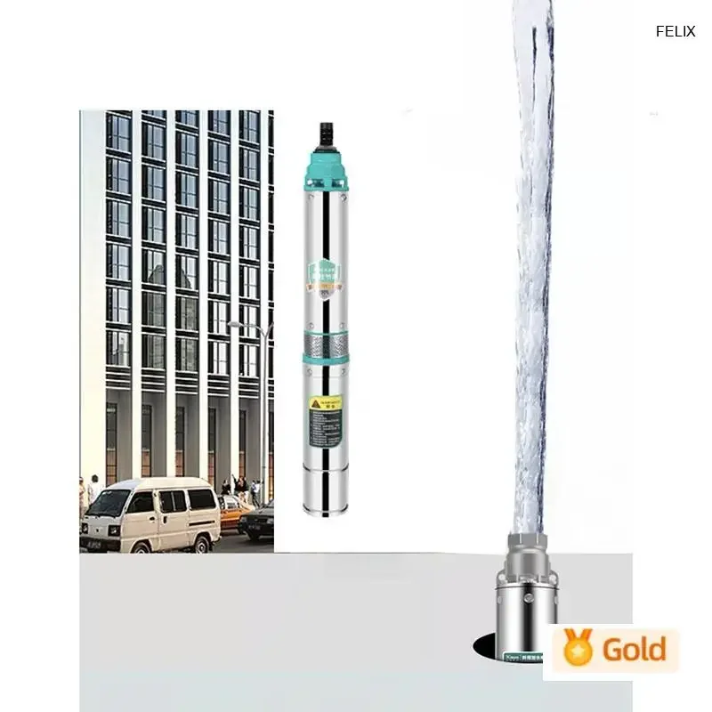 Stainless Steel Deep Well Pump 220V 370W Lift Maximum Flow 2M3/h Stainless Steel Submersible Pump 40M Stainless Steel 
Stainless Steel Deep Well Pump 220V 370W Lift Maximum Flow 2M3/h Stainless Steel Submersible Pump 40M Stainless Steel