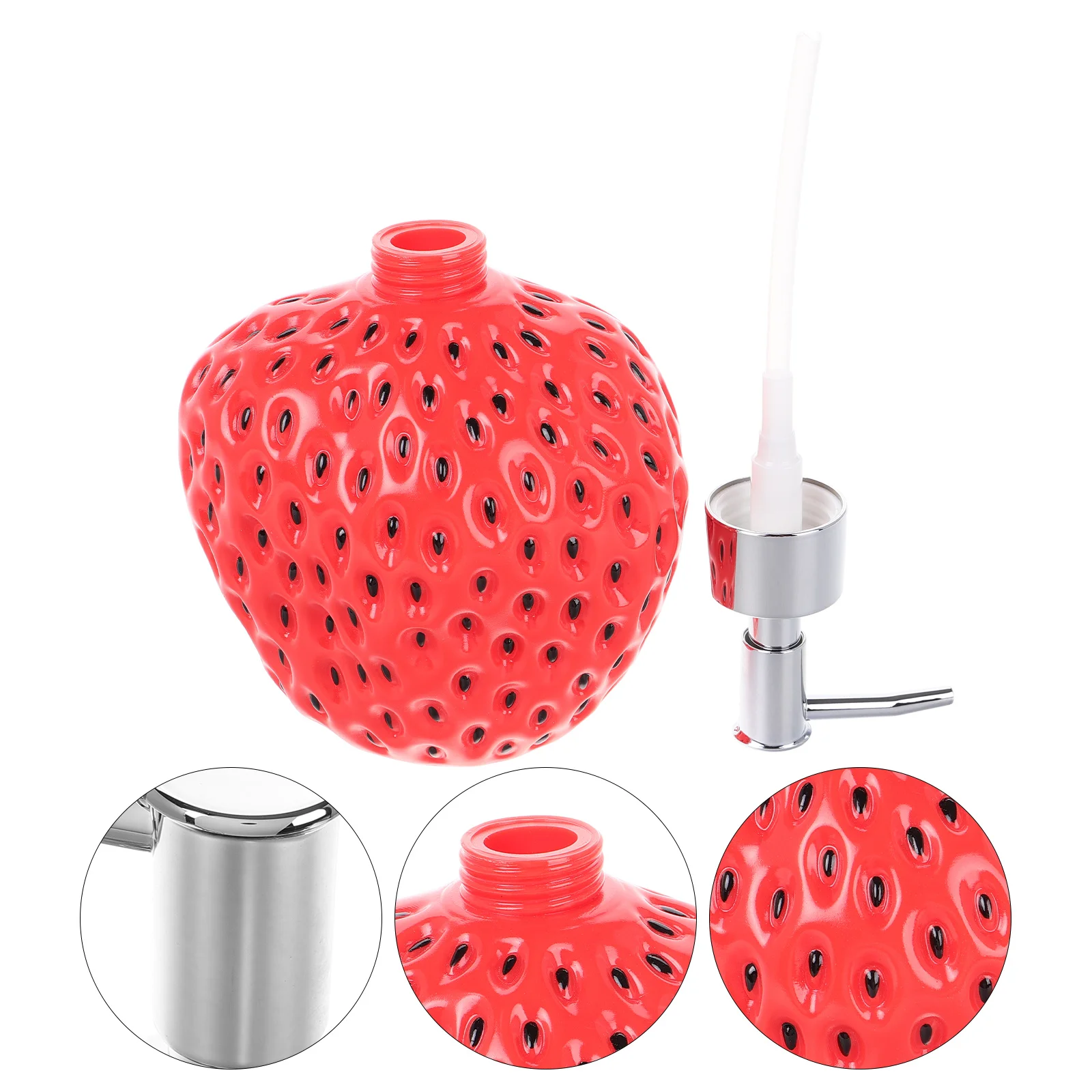 Strawberry Soap Dispenser Refillable Hand Pump Bottle Red Bathroom Travel Shampoo Conditioner Body Wash Container Plastic
Strawberry Soap Dispenser Refillable Hand Pump Bottle Red Bathroom Travel Shampoo Conditioner Body Wash Container Plastic