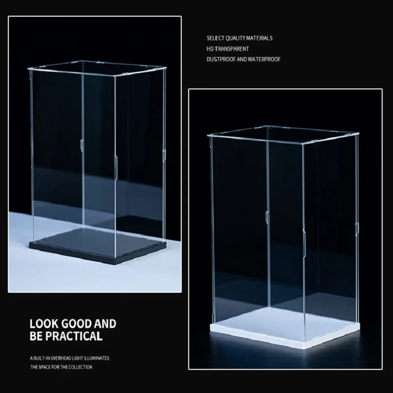 Clear Acrylic Display Cabinet with Door for Collections, Assemble Acrylic Display Box for Car Models, Black or White Base Plate
Clear Acrylic Display Cabinet with Door for Collections, Assemble Acrylic Display Box for Car Models, Black or White Base Plate