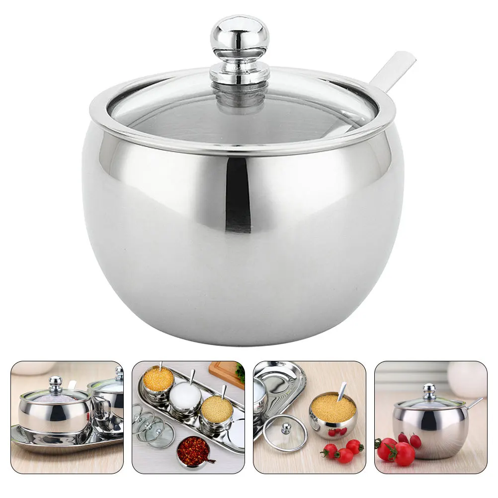 Multipurpose Stainless Steel Seasoning Jar Airtight Cover Easy Clean Stable Base for Storing Coffee Spices Sugar Salt
Multipurpose Stainless Steel Seasoning Jar Airtight Cover Easy Clean Stable Base for Storing Coffee Spices Sugar Salt
