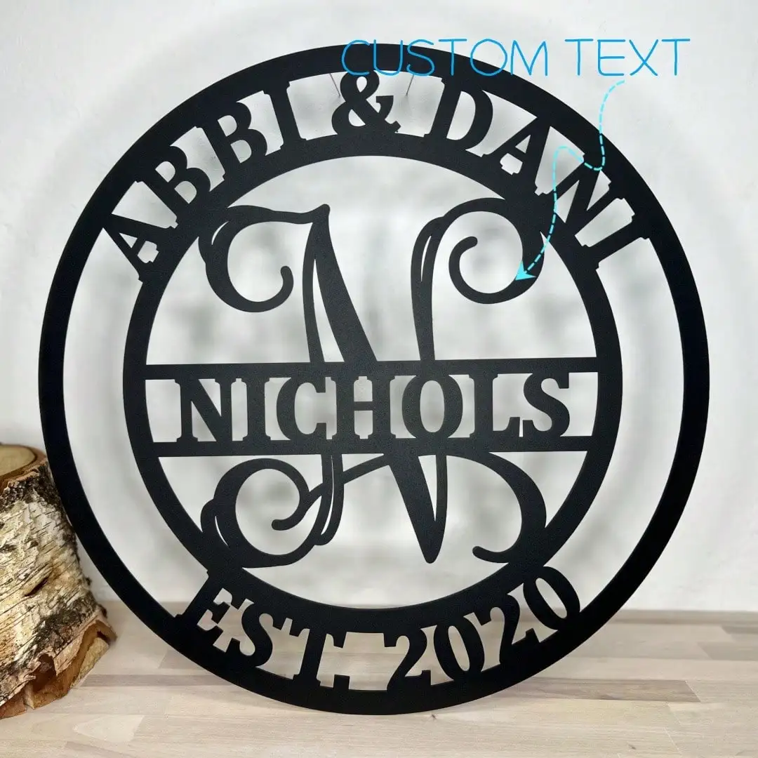 Personalized Family Name Sign Metal Initial Letter Door Hanger Housewarming Wedding Anniversary Gift
Personalized Family Name Sign Metal Initial Letter Door Hanger Housewarming Wedding Anniversary Gift