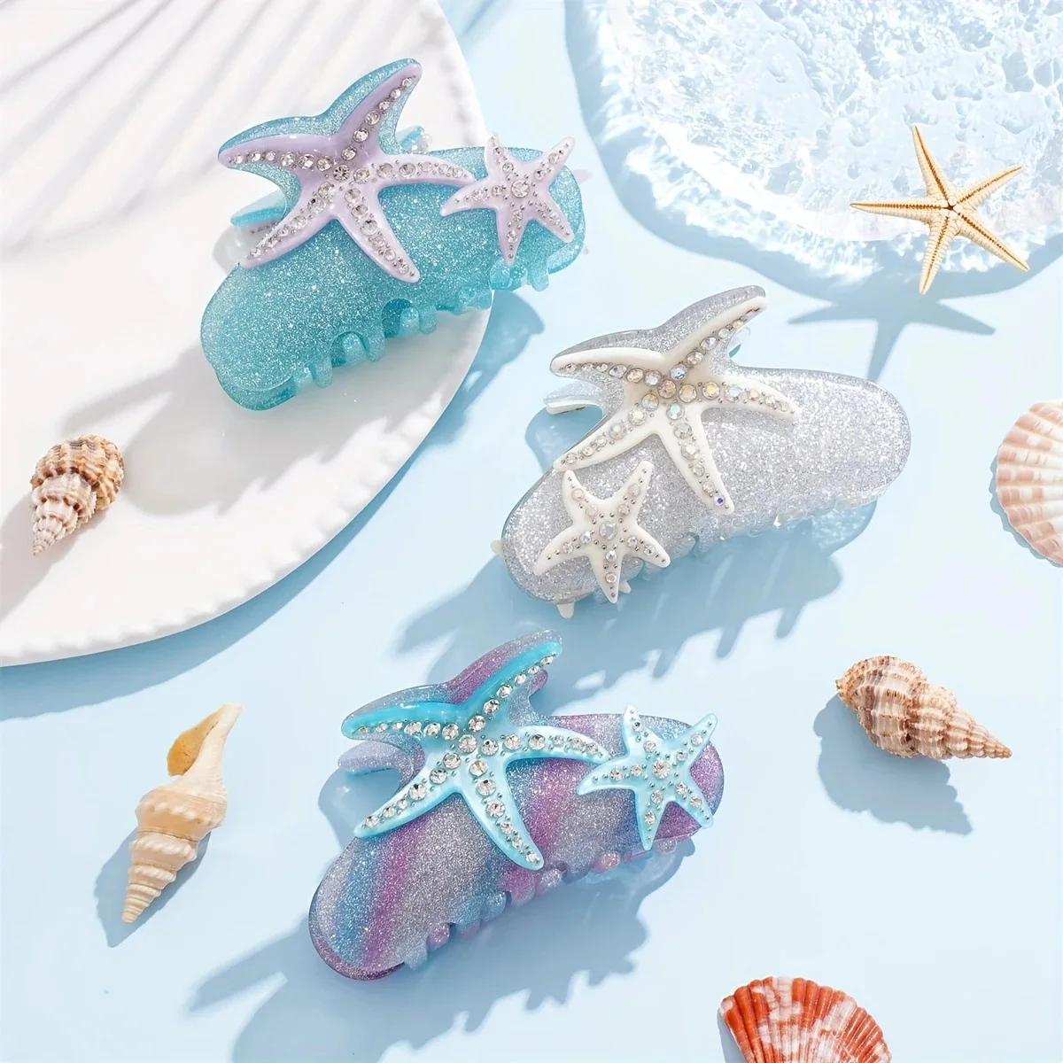 2026 New Beach Vacation Starfish Hair Claw Ocean Series Hawaii Summer Hair Clip Bohemian Girl Hair Accessory Spring Clamp
2026 New Beach Vacation Starfish Hair Claw Ocean Series Hawaii Summer Hair Clip Bohemian Girl Hair Accessory Spring Clamp