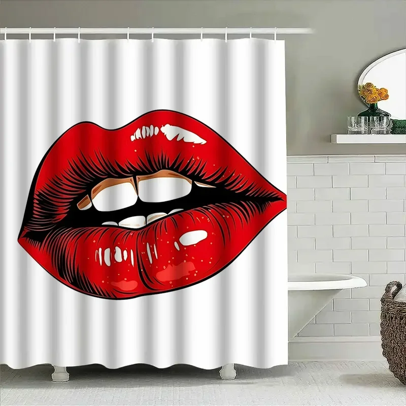 Водонепроницаемая занавеска для душа Bold Red Lips, художественный дизайн для декора ванной комнаты, добавляет гламурное и современное прикосновение
Водонепроницаемая занавеска для душа Bold Red Lips, художественный дизайн для декора ванной комнаты, добавляет гламурное и современное прикосновение