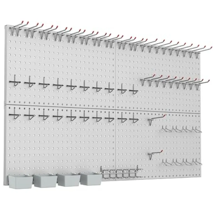 Metal Pegboard Kit with Accessories for Wall Garage Tools Storage Pegboard for Garage Workbench Modular Peg Board Tool Organize
Metal Pegboard Kit with Accessories for Wall Garage Tools Storage Pegboard for Garage Workbench Modular Peg Board Tool Organize