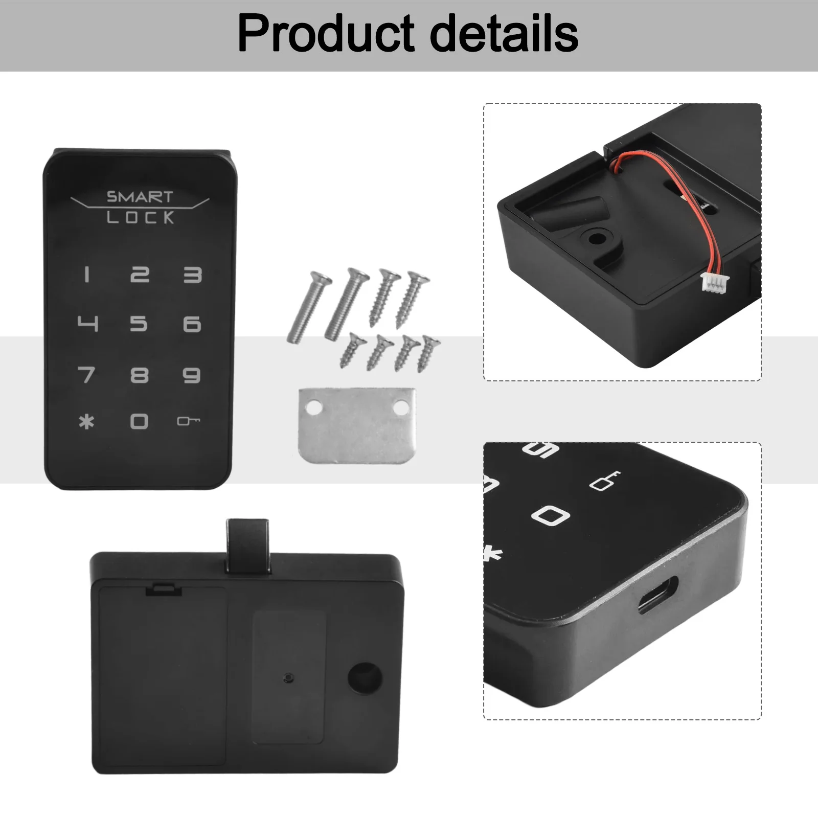 Замок для шкафа. 3 батарейки типа АА в комплект не входят. Электронный замок. Технология низкого энергопотребления. Зарядка через USB. Подходит для различных видов мебели.
Замок для шкафа. 3 батарейки типа АА в комплект не входят. Электронный замок. Технология низкого энергопотребления. Зарядка через USB. Подходит для различных видов мебели.