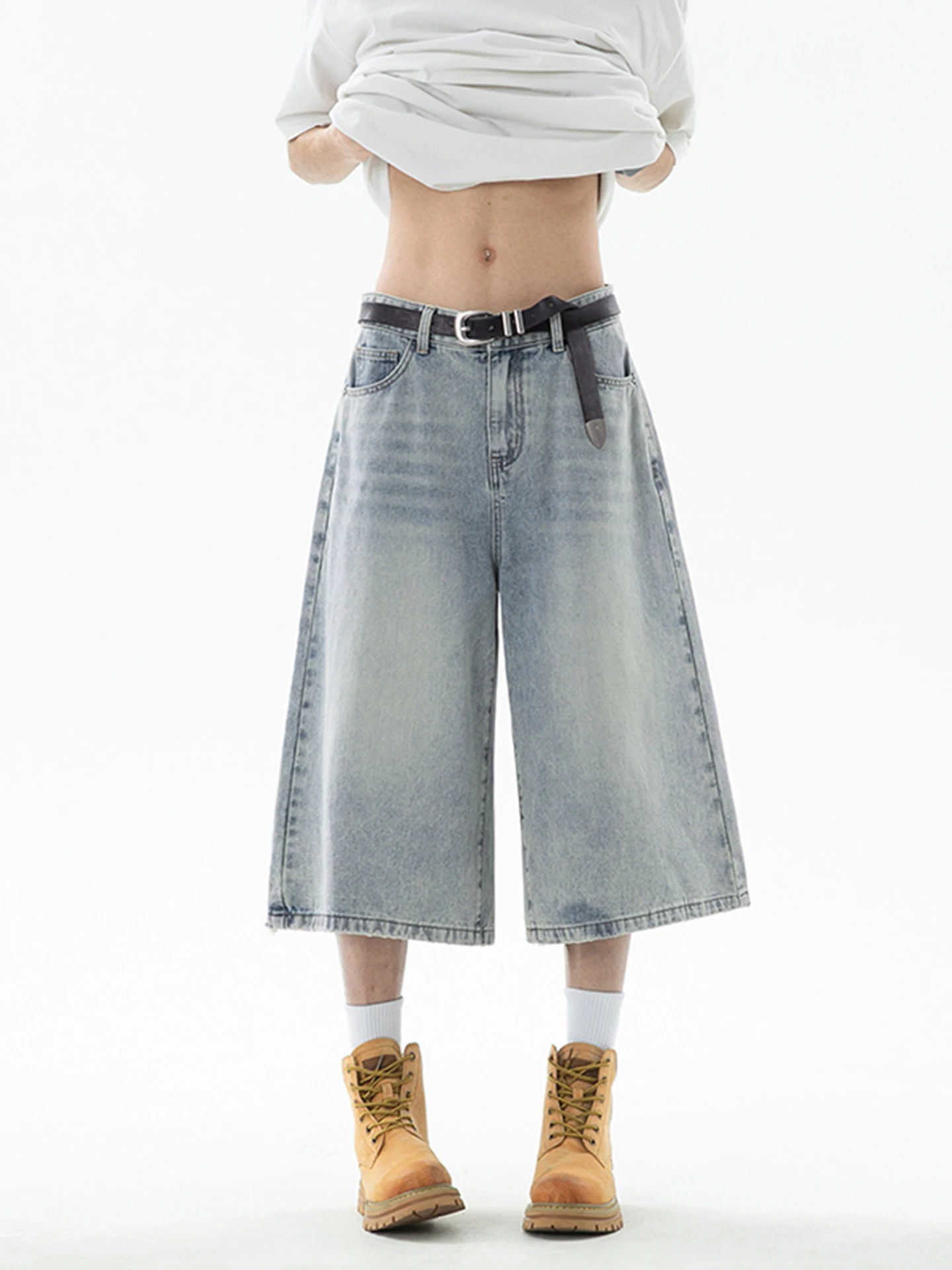 American Retro Wide Leg Seven-Foot Men's Jeans High Street Trendy Brand Casual Straight Short Pants Summer New Style
American Retro Wide Leg Seven-Foot Men's Jeans High Street Trendy Brand Casual Straight Short Pants Summer New Style