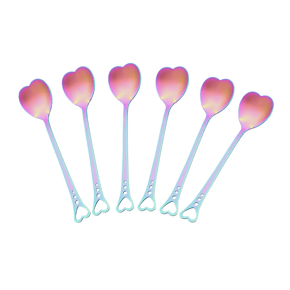 6 Pcs Stainless Steel Heart Shaped Spoon Dessert Long Handle Cake Coffee Chocolates Pudding Restaurant Teacup Metal Spoons
6 Pcs Stainless Steel Heart Shaped Spoon Dessert Long Handle Cake Coffee Chocolates Pudding Restaurant Teacup Metal Spoons