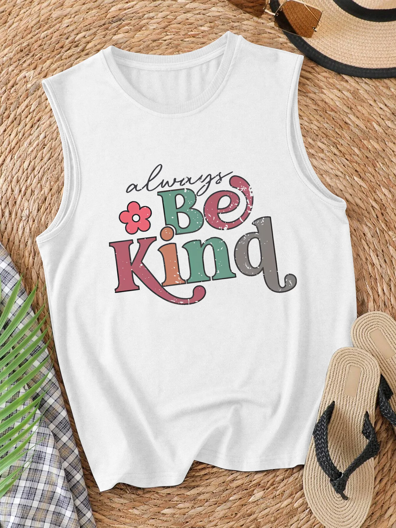 Women T-shirt Loose Fit Casual Basic Tank Tops Crew Neck Cute Trendy Printed Sleeveless Summer Casual Tops Shirts Outfits 2025
Women T-shirt Loose Fit Casual Basic Tank Tops Crew Neck Cute Trendy Printed Sleeveless Summer Casual Tops Shirts Outfits 2025