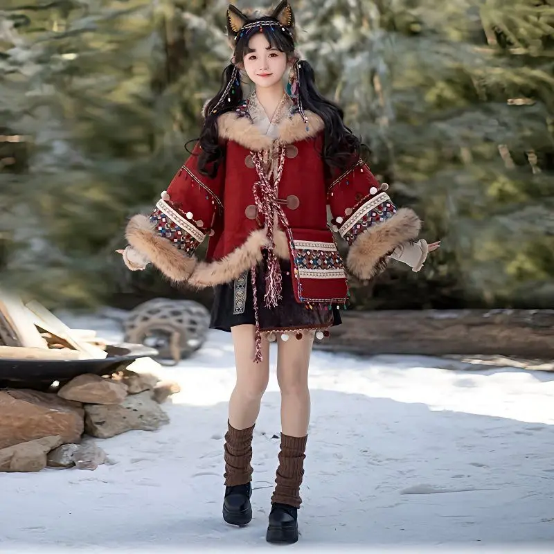 Japan New Autumn And Winter Ethnic Style Tibetan Style Embroidered Clothing Women'S Hanfu Suit
Japan New Autumn And Winter Ethnic Style Tibetan Style Embroidered Clothing Women'S Hanfu Suit