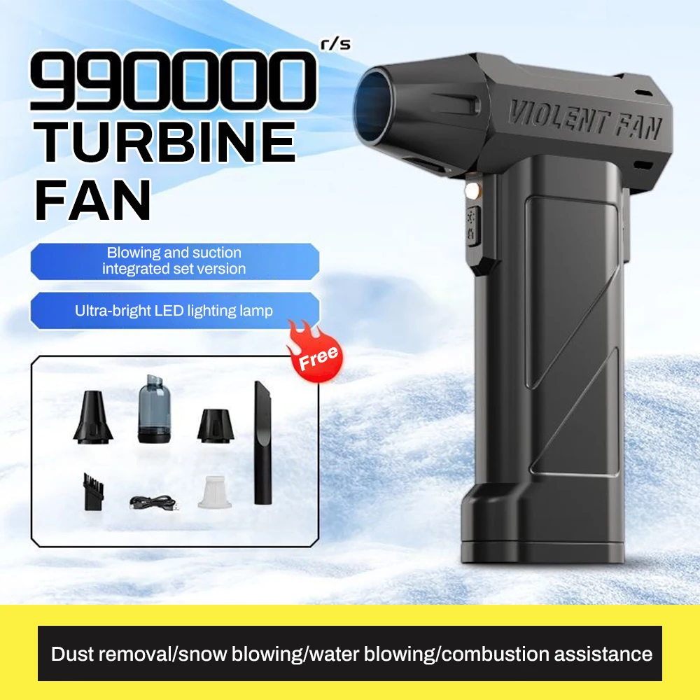 High Speed 990000RPM Turbo Violent Fan Powerful Air Blower X8 Electric Turbo Jet Blowers 60m/s Brushless Strong Dust Removal
High Speed 990000RPM Turbo Violent Fan Powerful Air Blower X8 Electric Turbo Jet Blowers 60m/s Brushless Strong Dust Removal