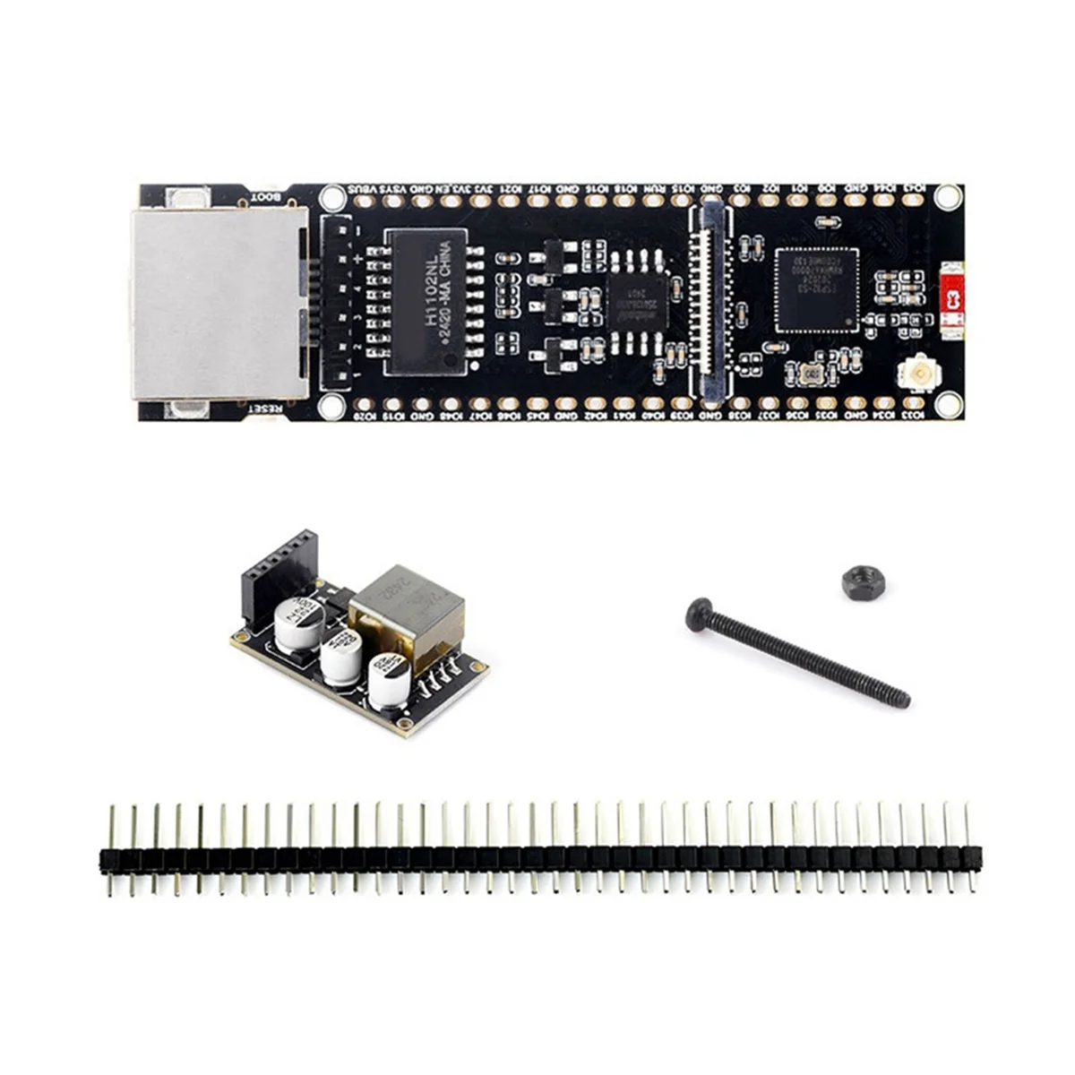 T86C ESP32-S3 Ethernet Development Board with POE Module Supports Wi-Fi Bluetooth POE Dual-Core Plate Load Type-C Interface
T86C ESP32-S3 Ethernet Development Board with POE Module Supports Wi-Fi Bluetooth POE Dual-Core Plate Load Type-C Interface