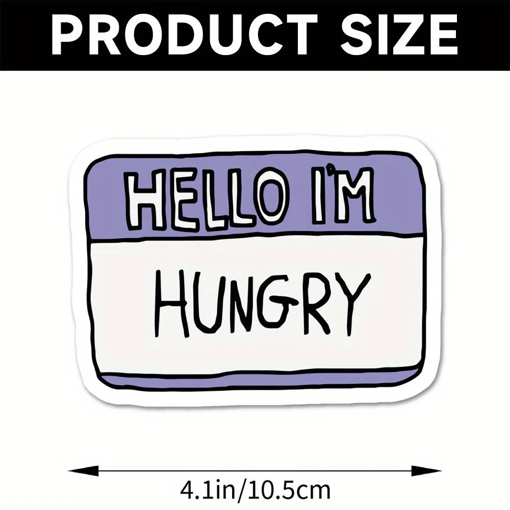 2pcs Cartoon Animal Themed "Hello I'm Hungry" Vinyl Stickers Adhesive Waterproof, Matte Finish, for Cars, Laptops, Water Bottles
2pcs Cartoon Animal Themed "Hello I'm Hungry" Vinyl Stickers Adhesive Waterproof, Matte Finish, for Cars, Laptops, Water Bottles