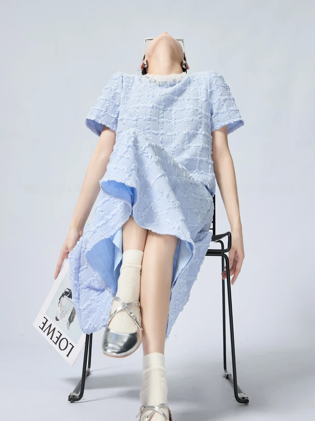 Blue Small Fragrance Style Set Dress Women's Salt System Summer Clothes Two-Piece Set Short Sleeve round Neck Casual Fashion
Blue Small Fragrance Style Set Dress Women's Salt System Summer Clothes Two-Piece Set Short Sleeve round Neck Casual Fashion