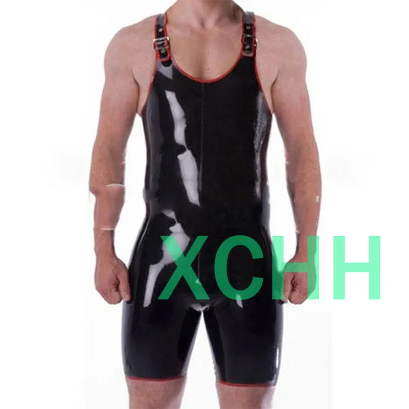 Handmade Latex Jumpsuit Rubber Gummi Skinny Sling Sleeveless Fitness Set Black with Red XXS-XXL for Men Wear
Handmade Latex Jumpsuit Rubber Gummi Skinny Sling Sleeveless Fitness Set Black with Red XXS-XXL for Men Wear