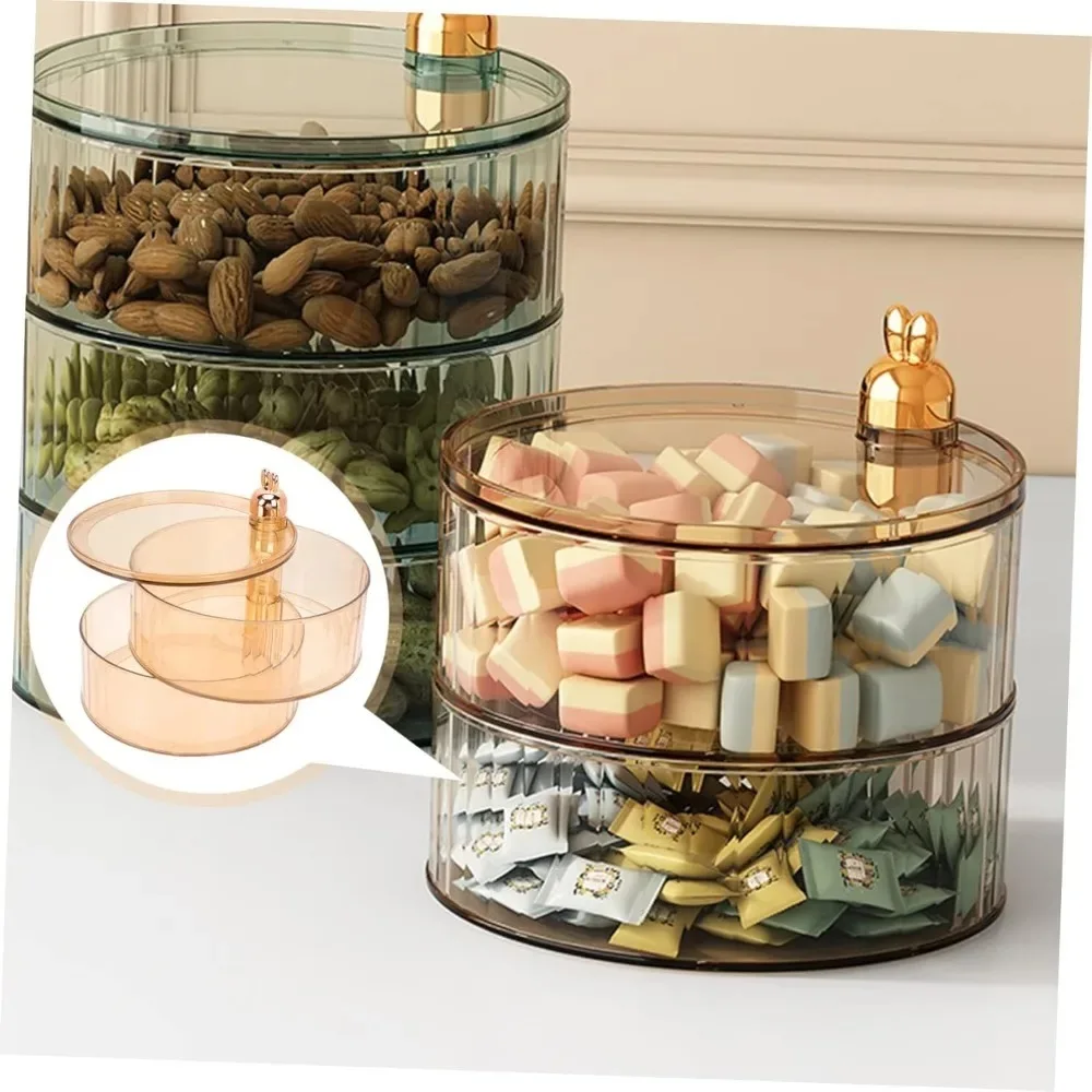 Multilayer Snack Storage Tray with Lid Rotatable Dry Fruit and Candy Organizer for Home for Nuts Chips and Appetizers Family
Multilayer Snack Storage Tray with Lid Rotatable Dry Fruit and Candy Organizer for Home for Nuts Chips and Appetizers Family