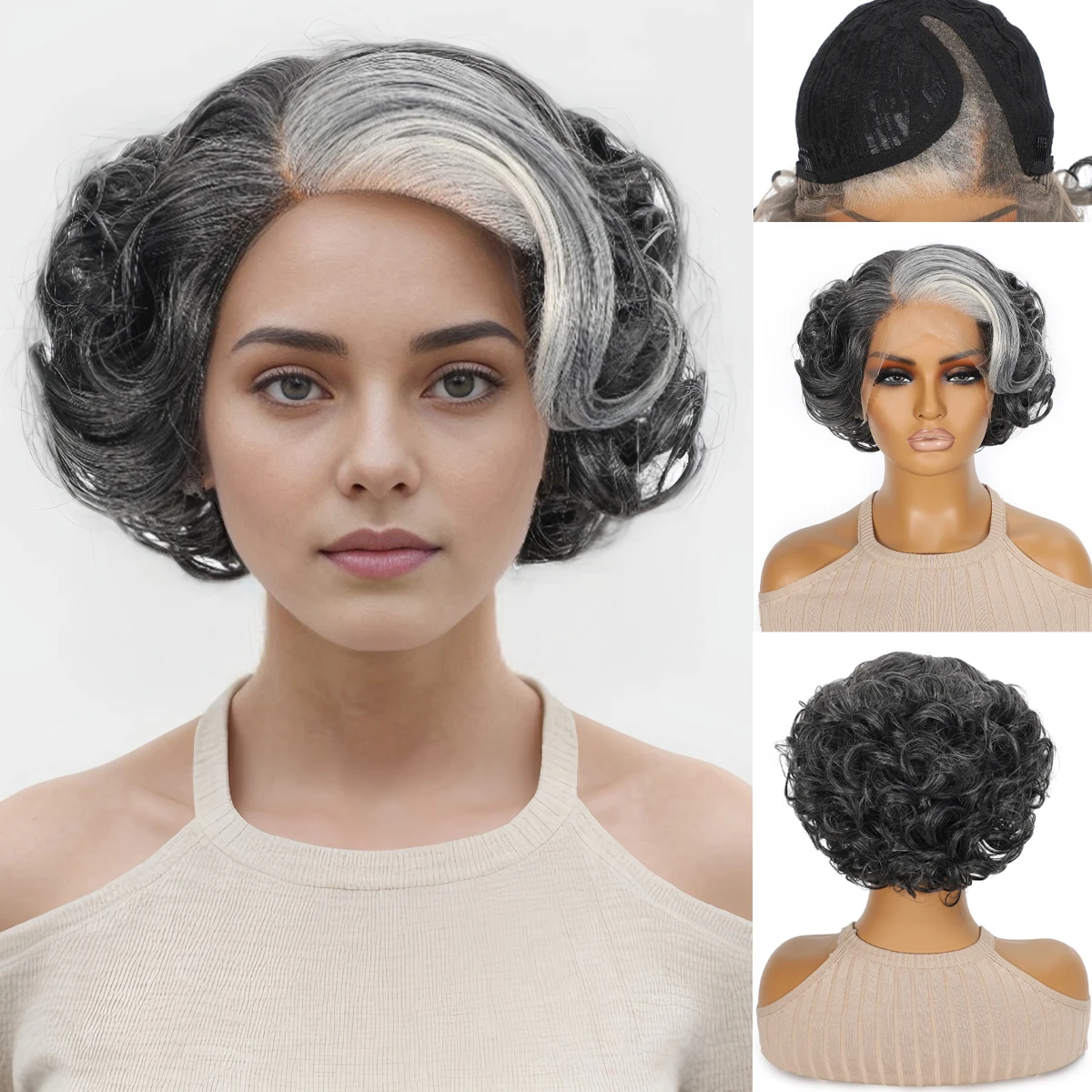 Short 10 Inch 13*5*0.5 T Front Lace Bob Synthetic Hair Wig Pre Plucked T Part Bouncy Egg Curls Glueless Minimalist HD Lace Wig
Short 10 Inch 13*5*0.5 T Front Lace Bob Synthetic Hair Wig Pre Plucked T Part Bouncy Egg Curls Glueless Minimalist HD Lace Wig 