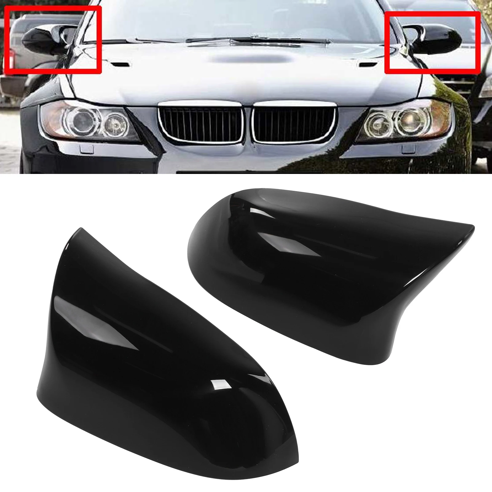 1 Pair Side Mirror Cover Glossy Black ABS Rearview Mirror Cap For BMW X5 X6 F15 F16 2014-2018 Direct Replacement
1 Pair Side Mirror Cover Glossy Black ABS Rearview Mirror Cap For BMW X5 X6 F15 F16 2014-2018 Direct Replacement