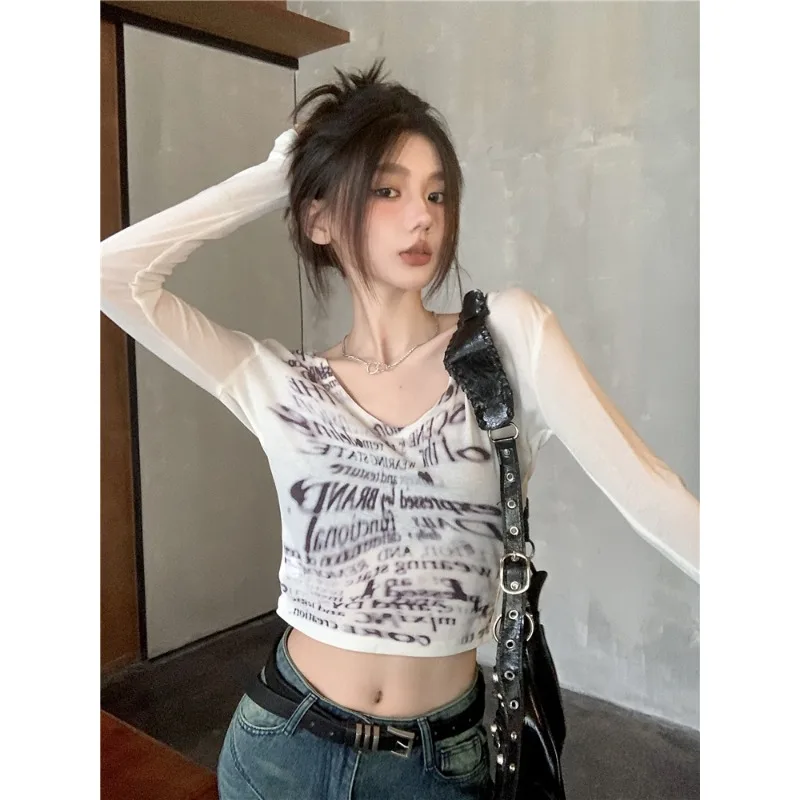 American Vintage Letter-printed Spice Girl T-shirt Autumn New Subculture Short Tops Women's Fashion Thin Slim-fit Clothing
American Vintage Letter-printed Spice Girl T-shirt Autumn New Subculture Short Tops Women's Fashion Thin Slim-fit Clothing